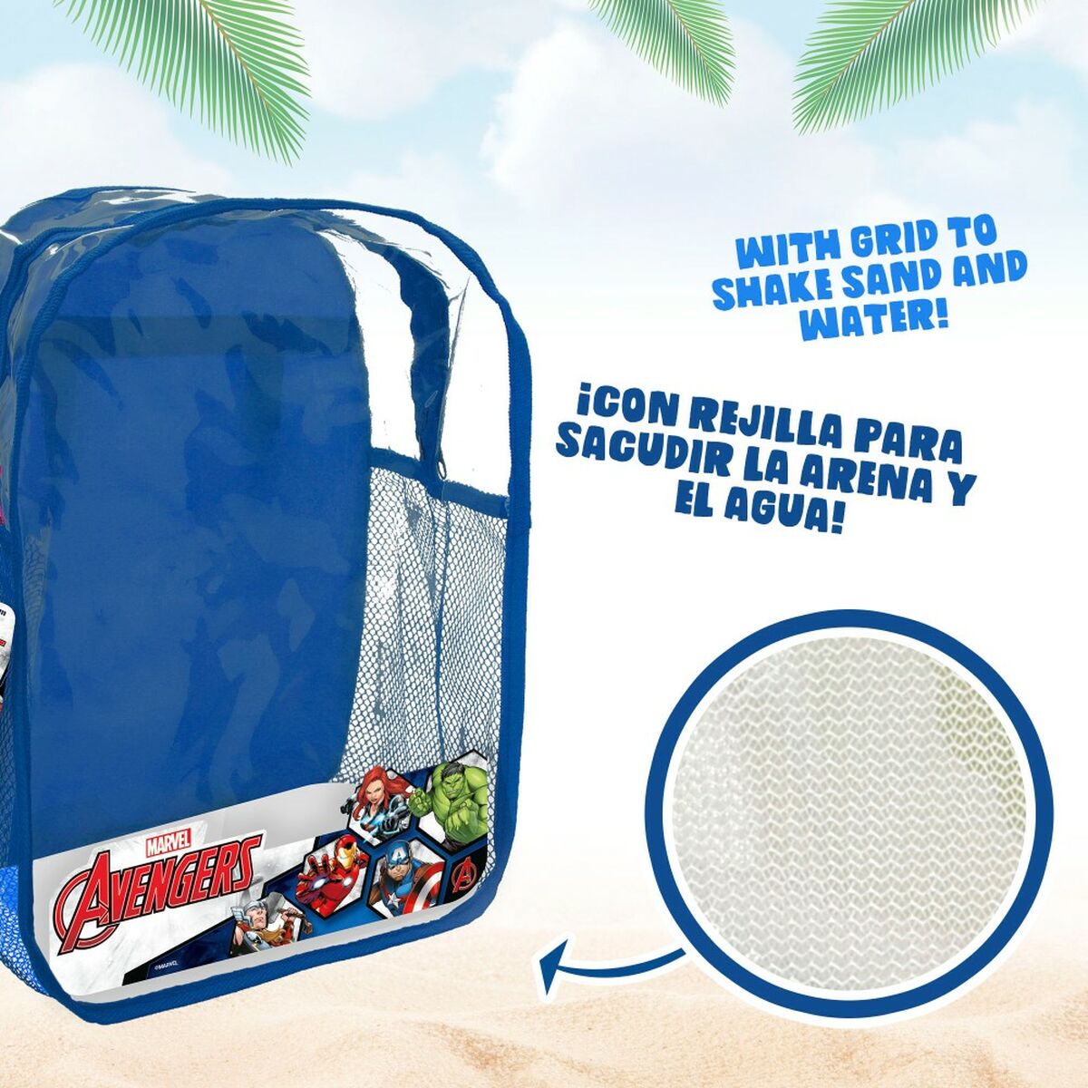 Strandleksaker set The Avengers Ø 18 cm polypropen (12 antal) - 4