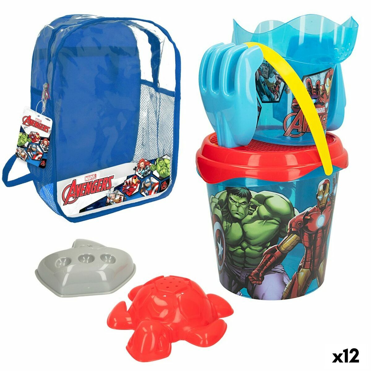 Strandleksaker set The Avengers Ø 18 cm polypropen (12 antal) - 6