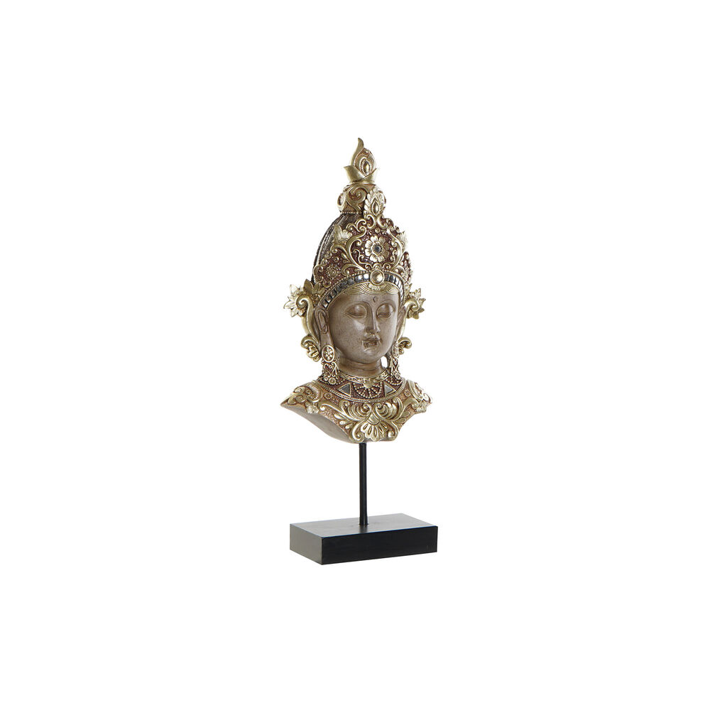 Prydnadsfigur DKD Home Decor Brun Gyllene Buddha Orientalisk 15 x 7 x 38 cm - 2