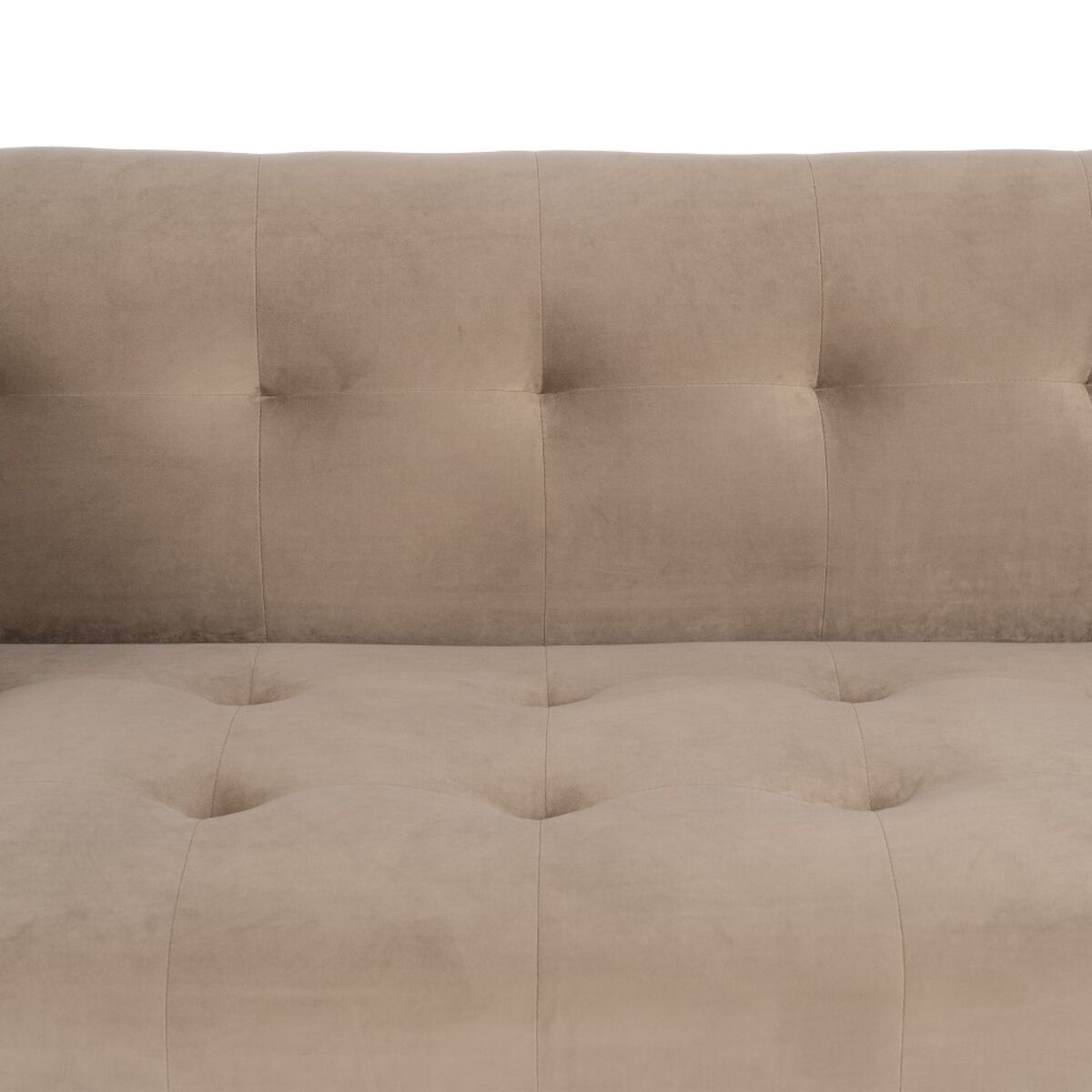 Soffa 156 x 81 x 72 cm Champagne Syntetmaterial Trä Sammet - 7