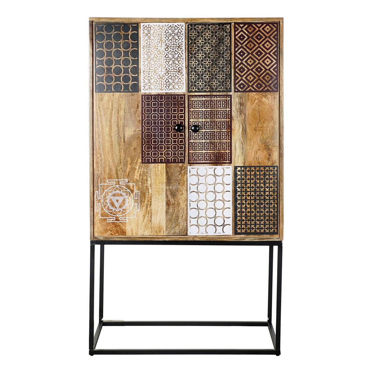 Skänk DKD Home Decor Vit Svart Gyllene Mörkbrun 84 x 43 x 152 cm - 10