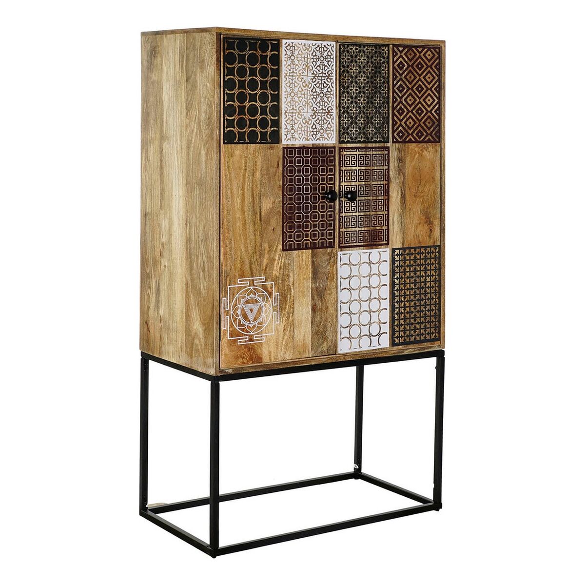 Skänk DKD Home Decor Vit Svart Gyllene Mörkbrun 84 x 43 x 152 cm - 9