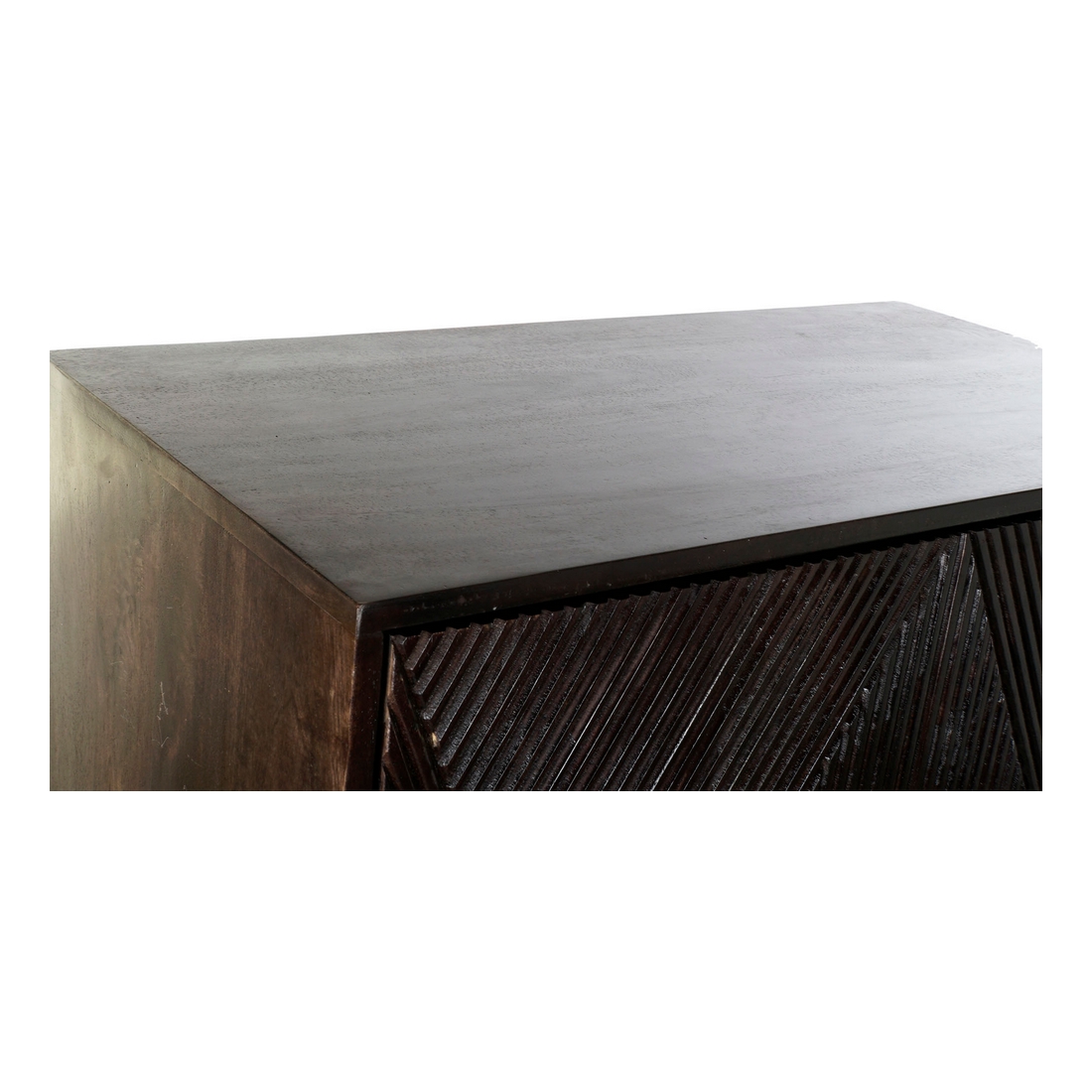 Skänk DKD Home Decor Svart Mörkbrun Metall Mangoträ 84 x 43 x 153,5 cm - 7