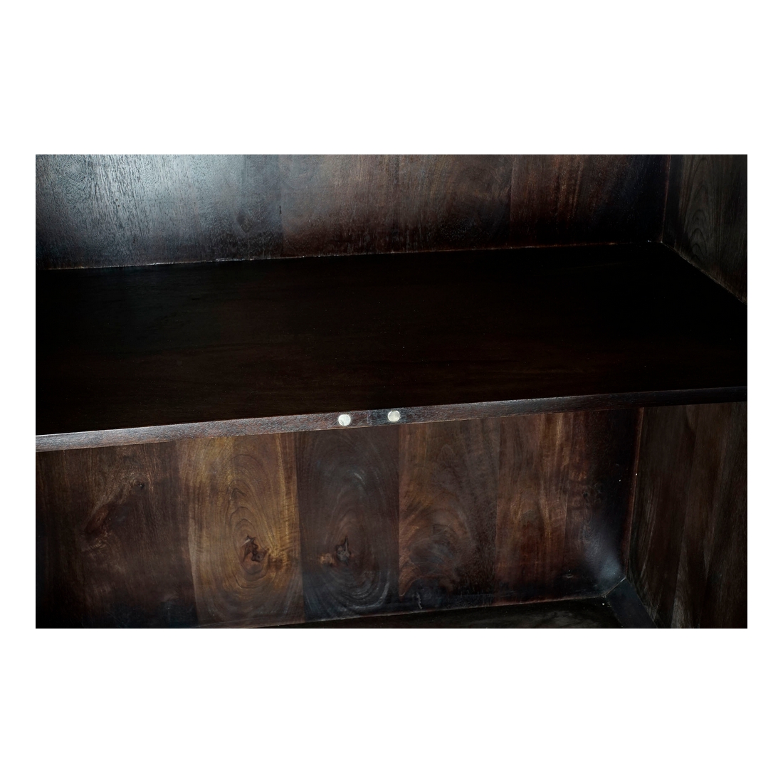 Skänk DKD Home Decor Svart Mörkbrun Metall Mangoträ 84 x 43 x 153,5 cm - 3
