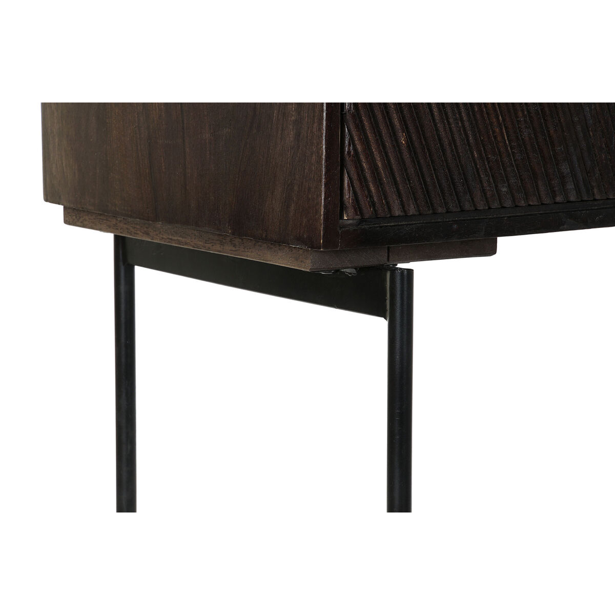 Skänk DKD Home Decor Svart Mörkbrun Metall Mangoträ 84 x 43 x 153,5 cm - 19