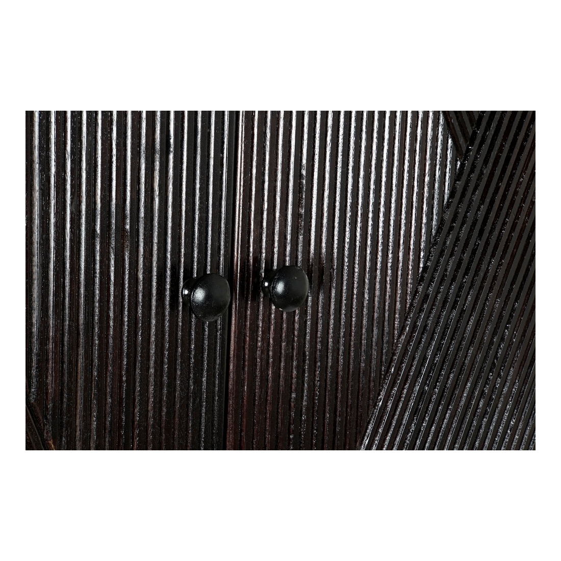 Skänk DKD Home Decor Svart Mörkbrun Metall Mangoträ 84 x 43 x 153,5 cm - 5