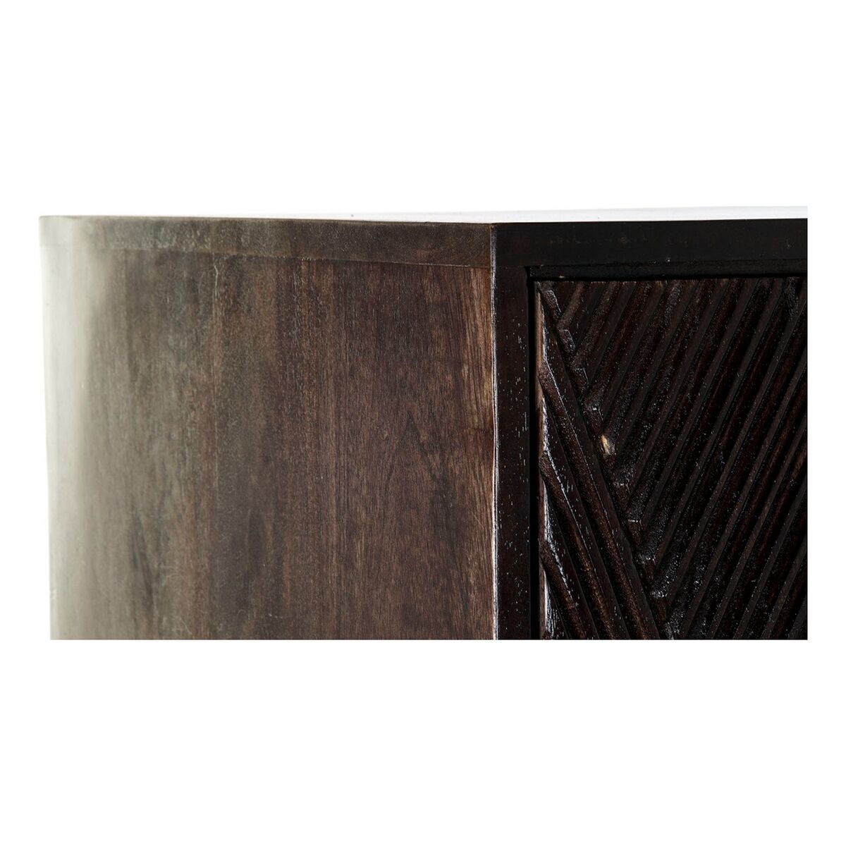 Skänk DKD Home Decor Svart Mörkbrun Metall Mangoträ 84 x 43 x 153,5 cm - 14