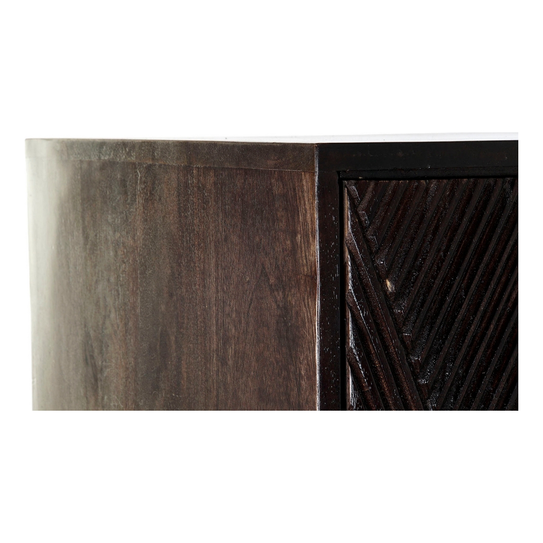 Skänk DKD Home Decor Svart Mörkbrun Metall Mangoträ 84 x 43 x 153,5 cm - 6