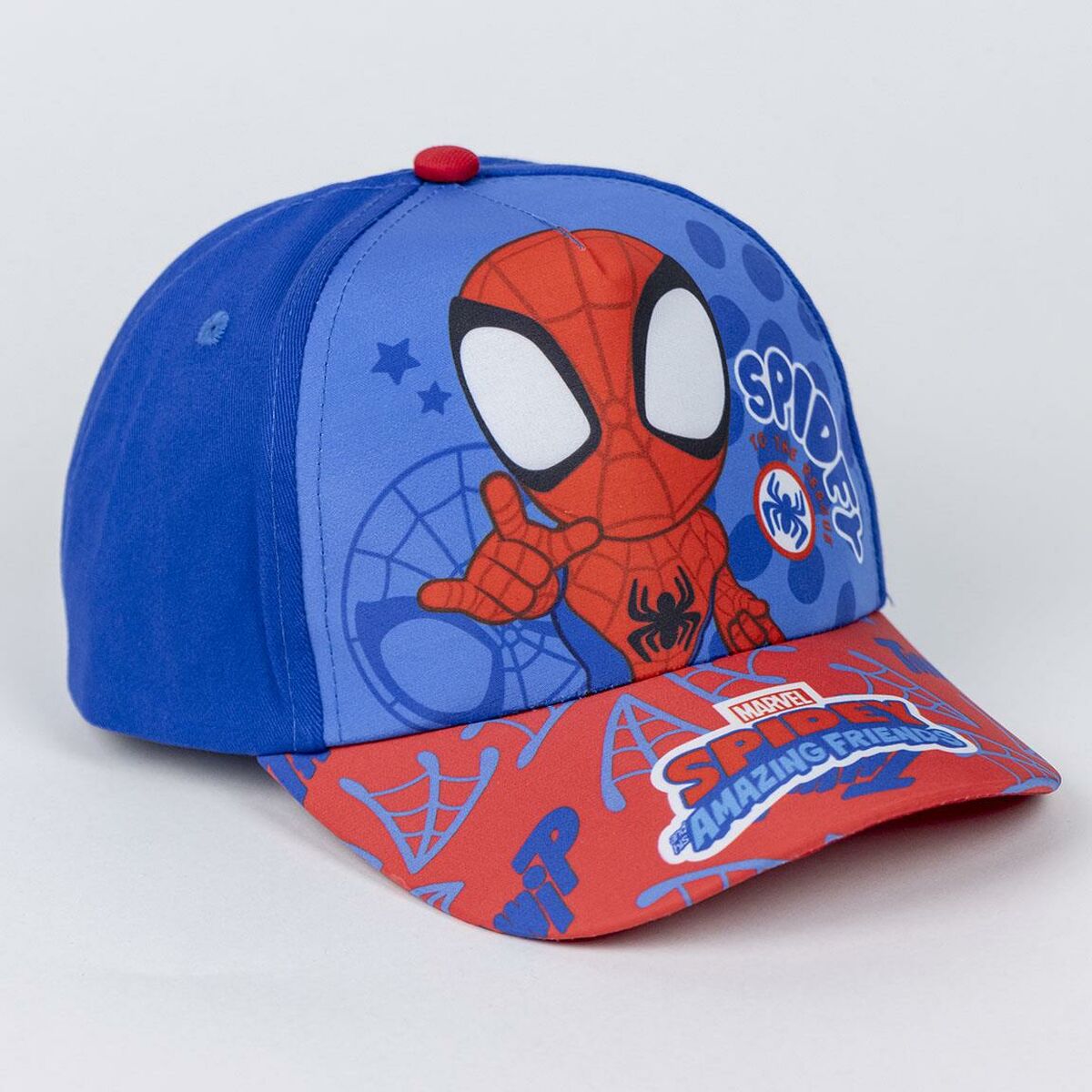 Keps och solglasögon set Spidey Blå (51 cm) 2 Delar Röd - 4