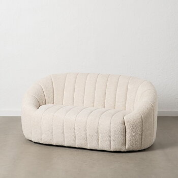 Soffa Beige Polyester Järn 146 x 84 x 66 cm