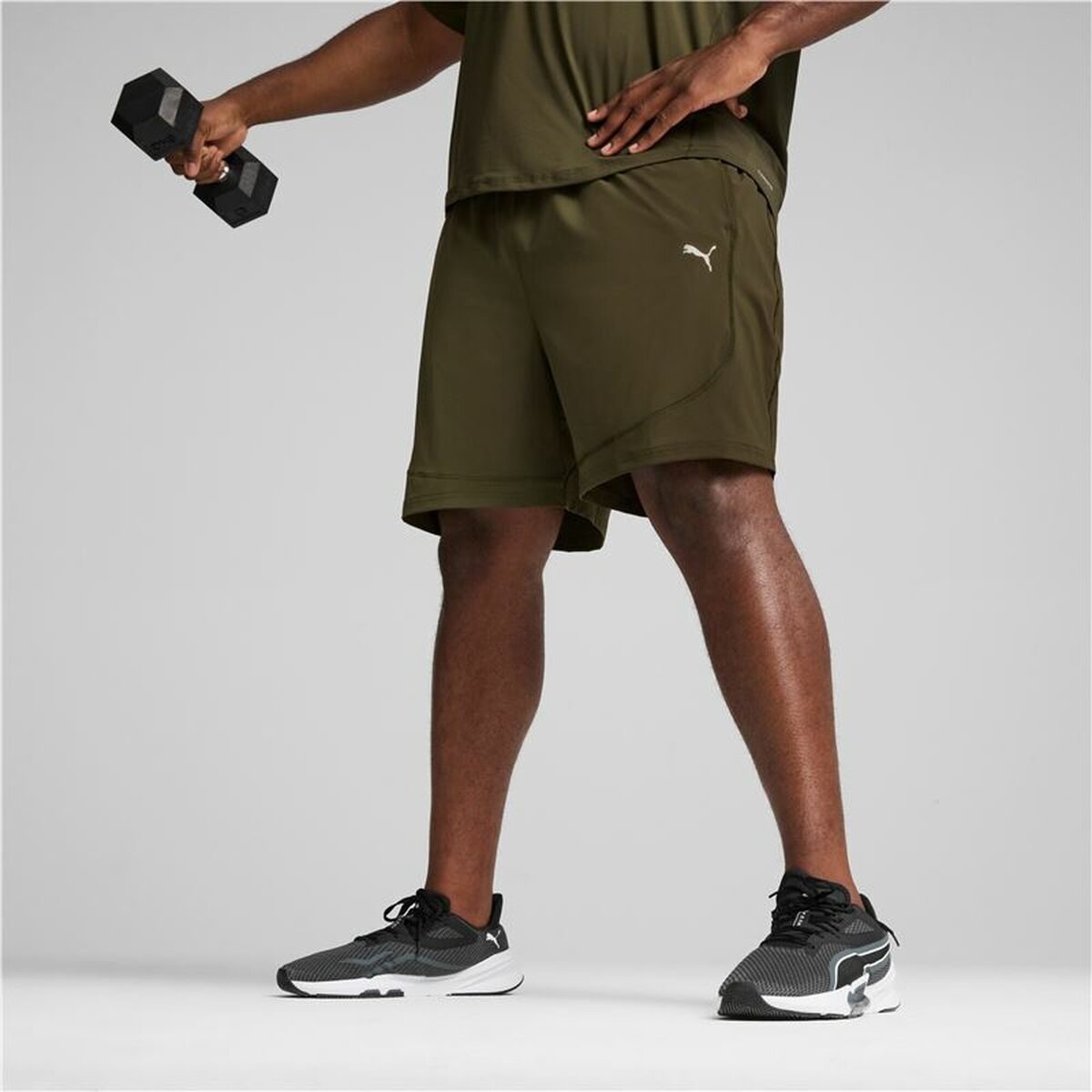 Träningsshorts Puma Flex 7" Woven Oliv - 4