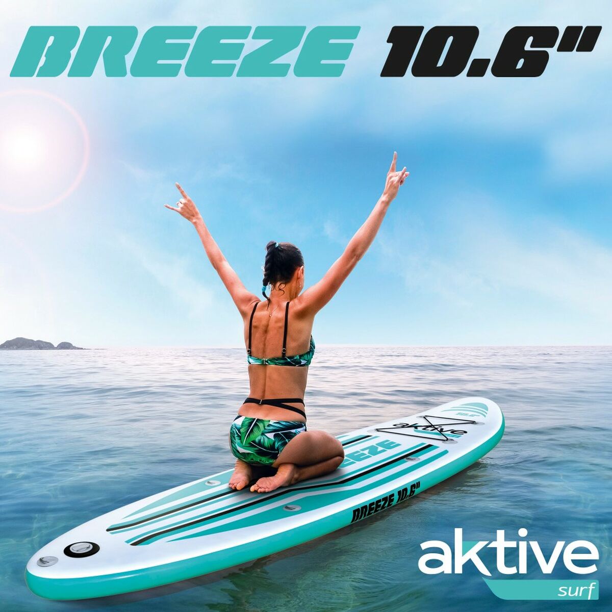 Uppblåsbara Paddle Surfbräda med tillbehör Aktive Blå - 9
