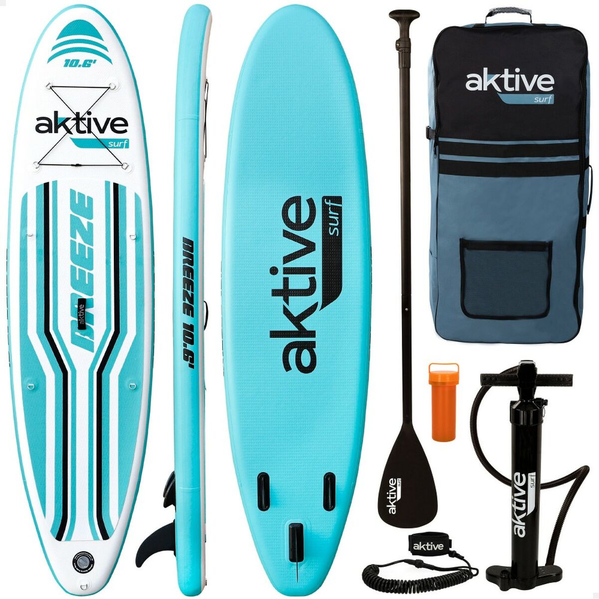 Uppblåsbara Paddle Surfbräda med tillbehör Aktive Blå