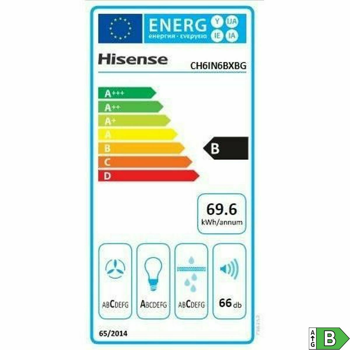 Konventionell fläkt Hisense CH6IN6BXBG   60 Stål 60 cm - 2