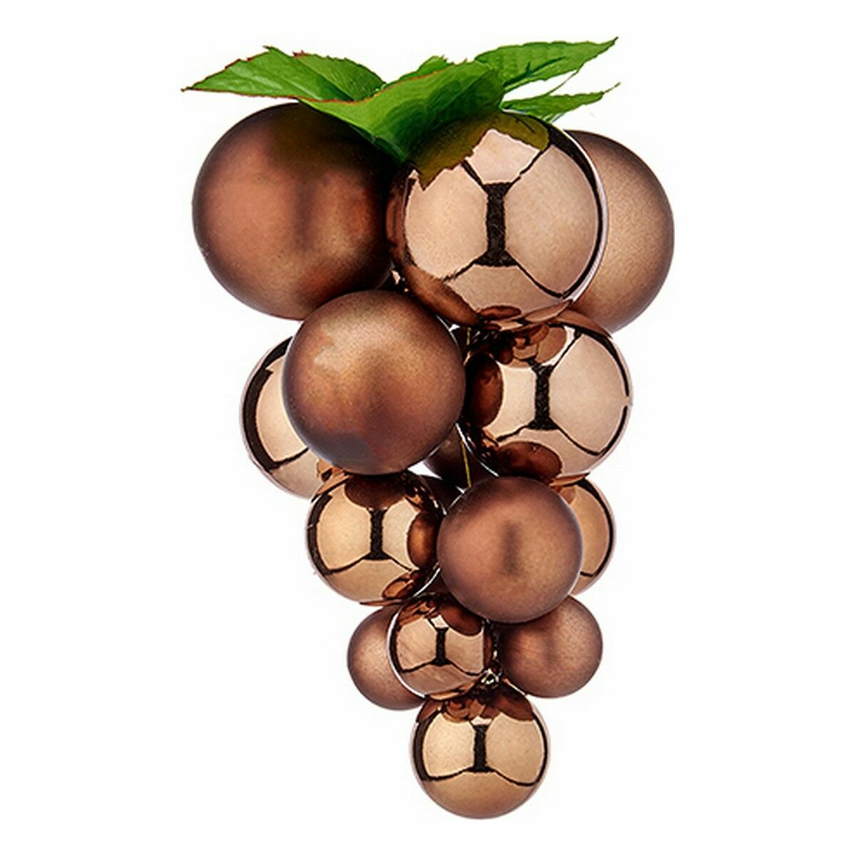 Julgranskula Vindruvor Liten Brun Plast 14 x 14 x 25 cm (18 antal) - 2