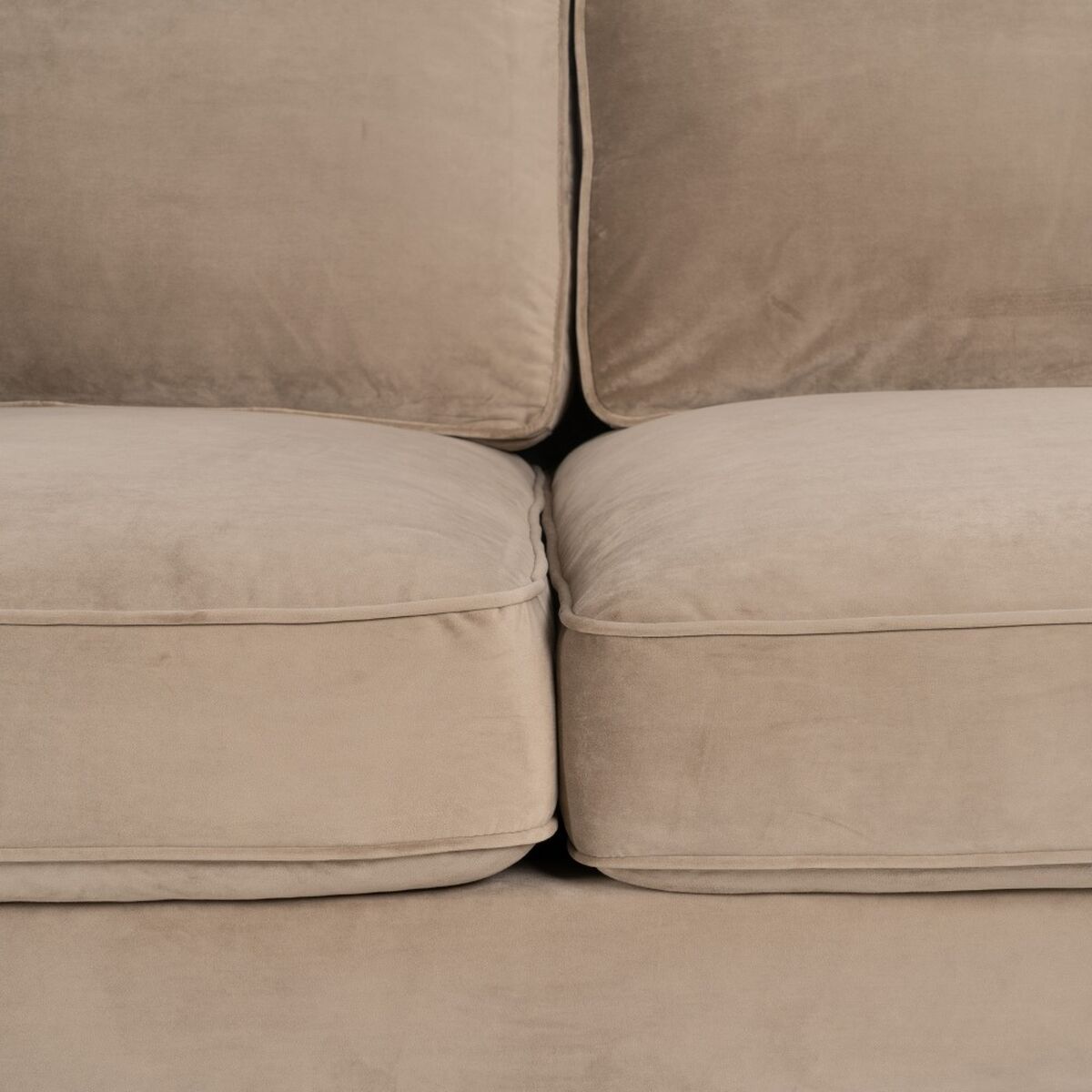 Soffa 172 x 89 x 91 cm Champagne Syntetmaterial Trä Sammet - 7