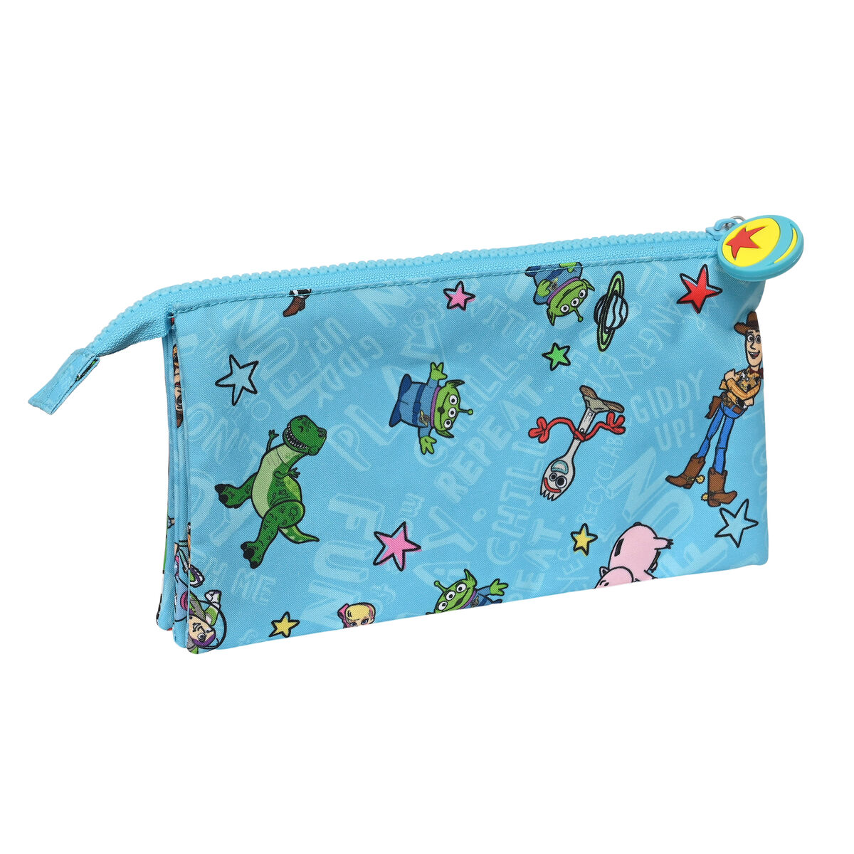 Tredubbel Carry-all Toy Story Ready to play Ljusblå (22 x 12 x 3 cm) - 2