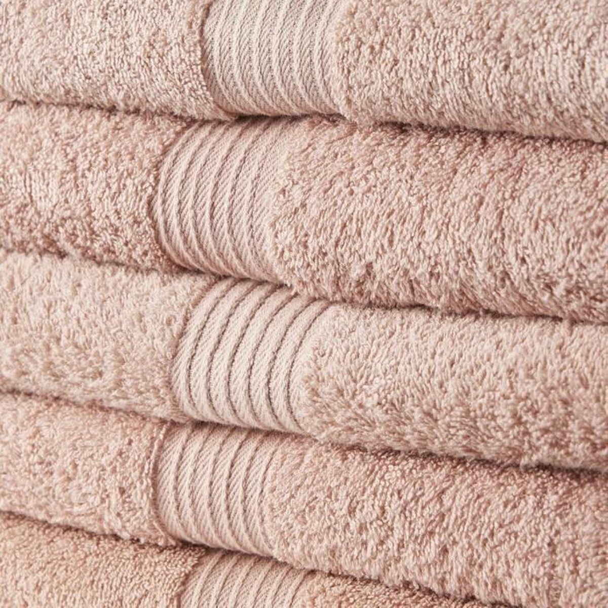 Handduksset TODAY 100% bomull 70 x 130 cm Rosa (5 antal) - 2
