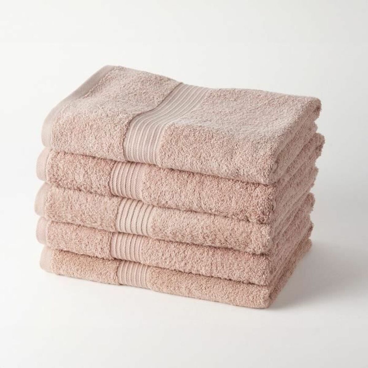 Handduksset TODAY 100% bomull 70 x 130 cm Rosa (5 antal) - 3