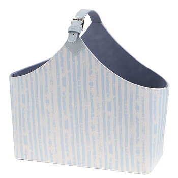 Tidningsställ DKD Home Decor 49 x 17 x 45 cm Blå Vit Medelhavs