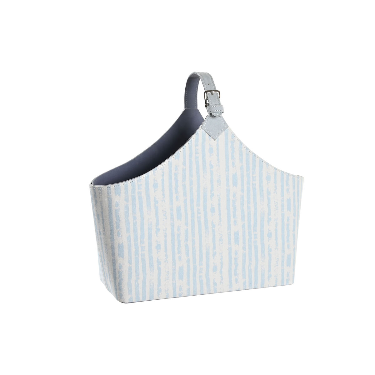 Tidningsställ DKD Home Decor 49 x 17 x 45 cm Blå Vit Medelhavs