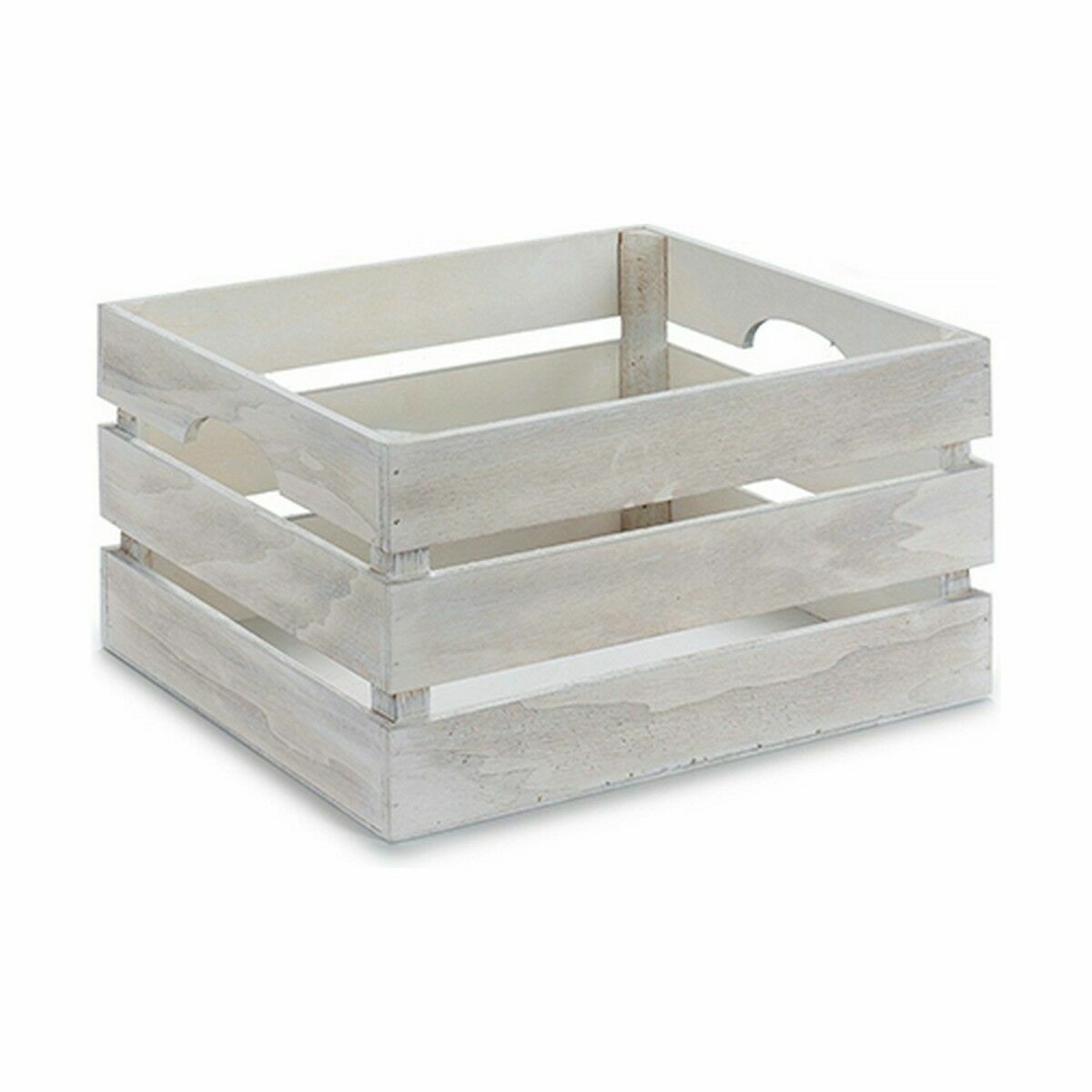 Dekorationslåda Vit Trä 36 x 18 x 26 cm (12 antal) - 2