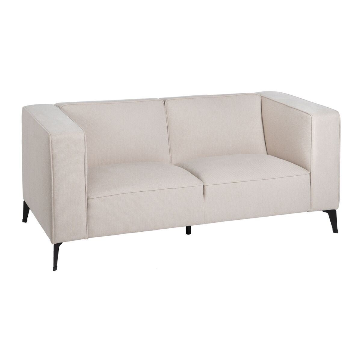 Soffa Svart Kräm Nylon Polyester 177 x 86 x 77,5 cm