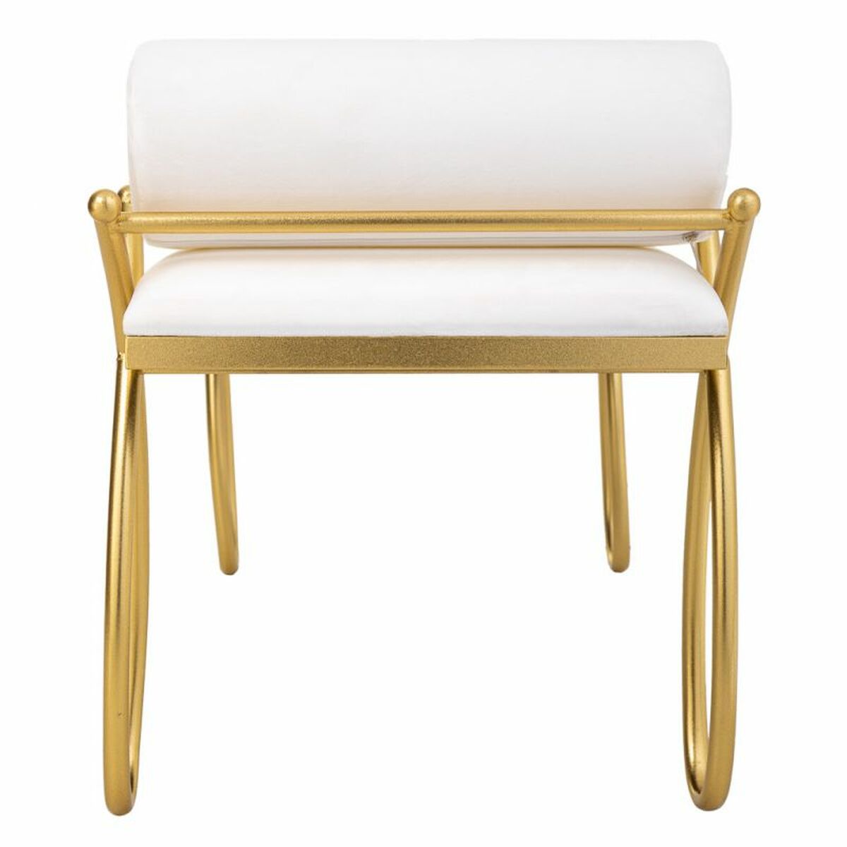 Sittpall Alexandra House Living Guld Skum Järn Trä MDF 49 x 53 x 112 cm - 2