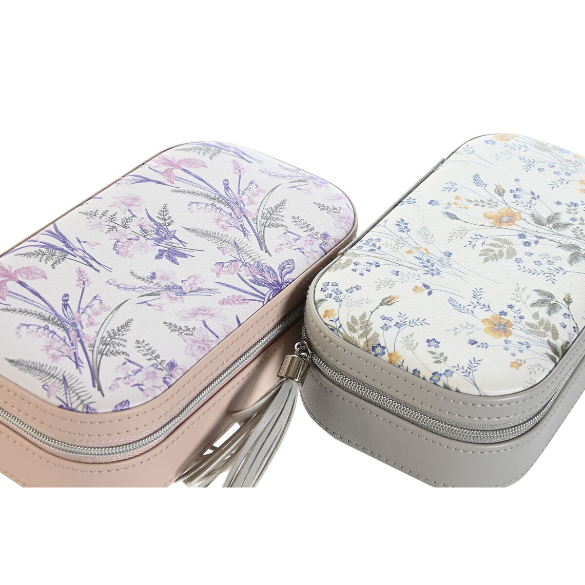 Smyckeskrin DKD Home Decor Vit Grå Lila Ljusrosa Polyuretan Speglar 18,5 x 10 x 5 cm (2 antal) - 3