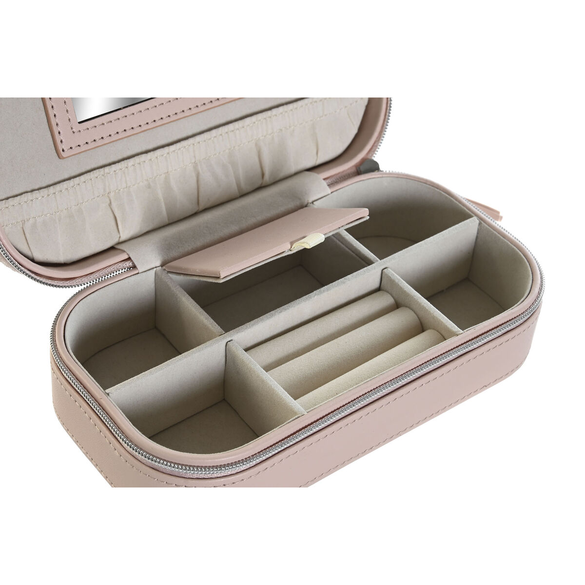 Smyckeskrin DKD Home Decor Vit Grå Lila Ljusrosa Polyuretan Speglar 18,5 x 10 x 5 cm (2 antal) - 2