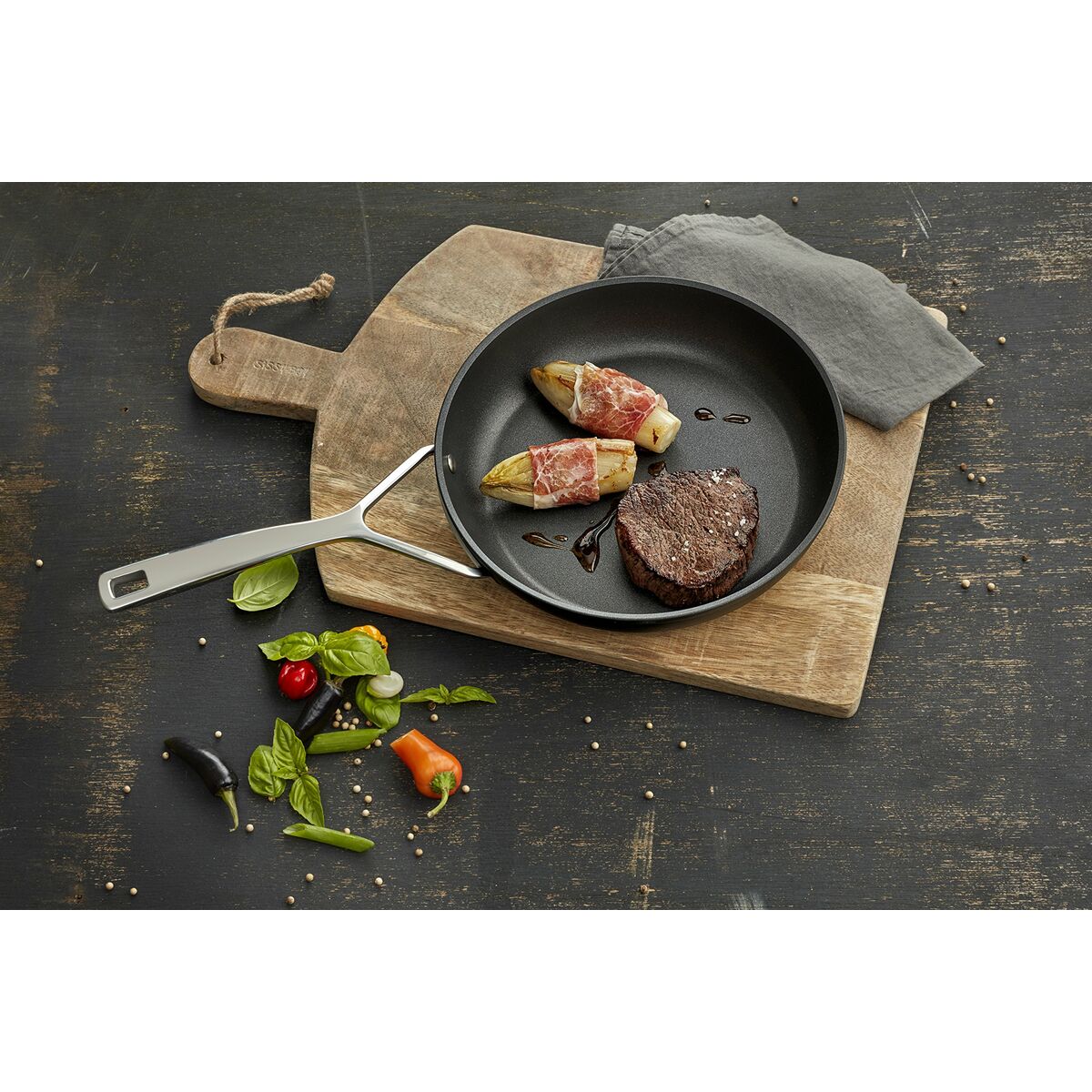Non-stick-panna Demeyere Pro 5 Svart Stål Rostfritt stål Aluminium Ø 24 cm - 2