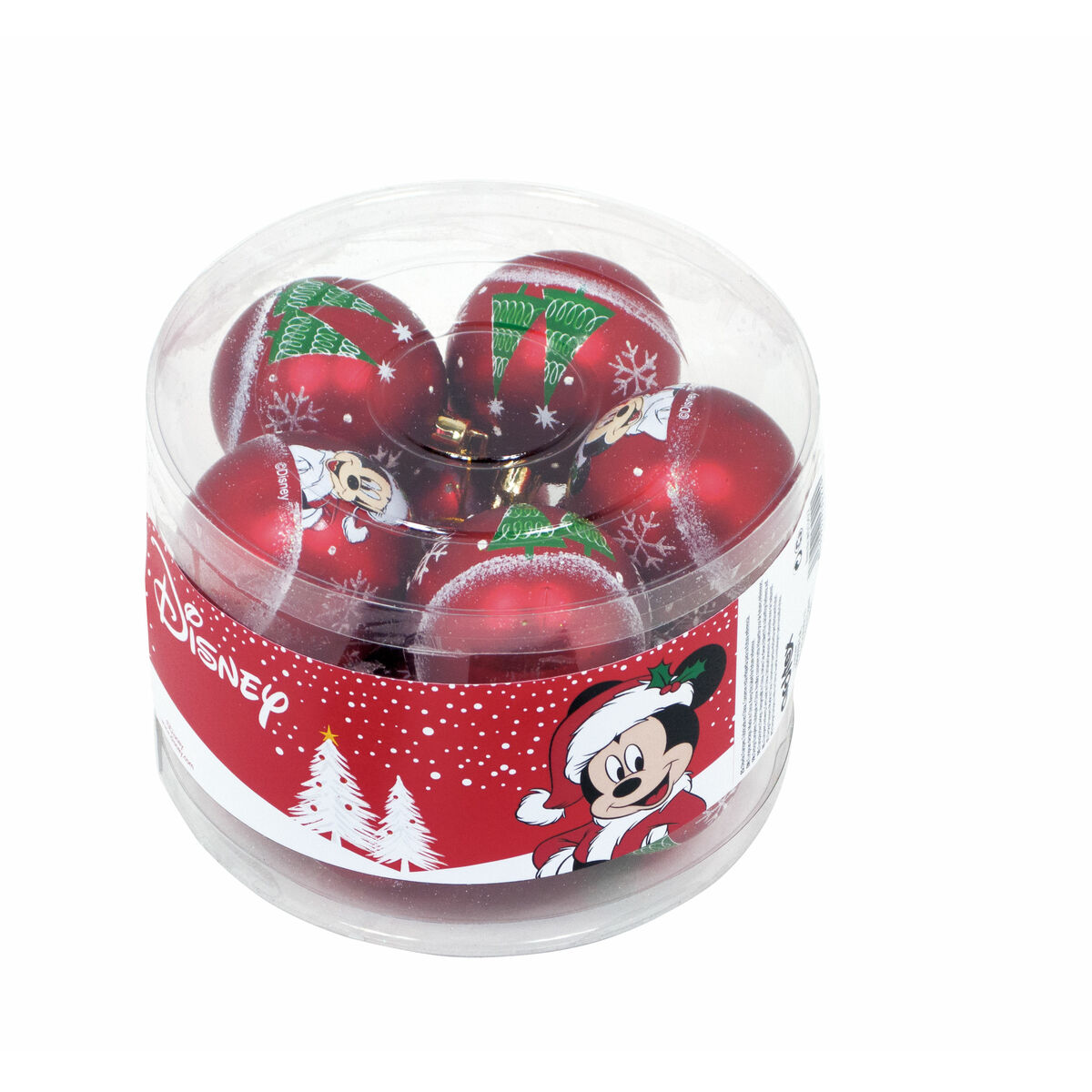 Julgranskula Mickey Mouse Happy smiles 10 antal Röd Plast (Ø 6 cm) - 3