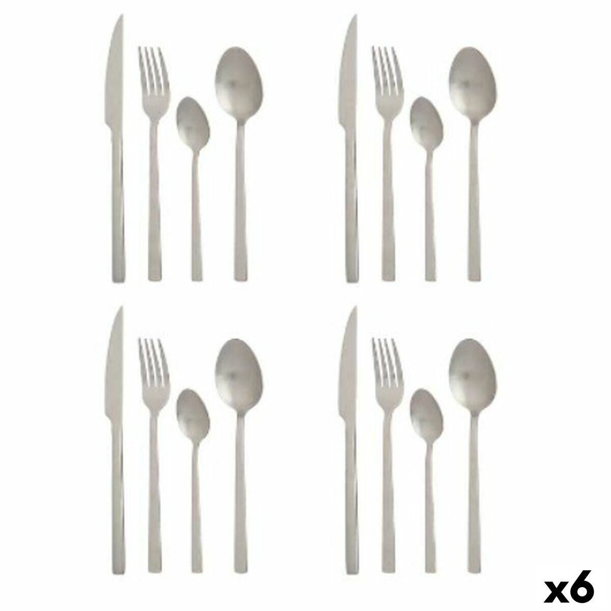 Bestickset Matt Silvrig Rostfritt stål (6 antal)