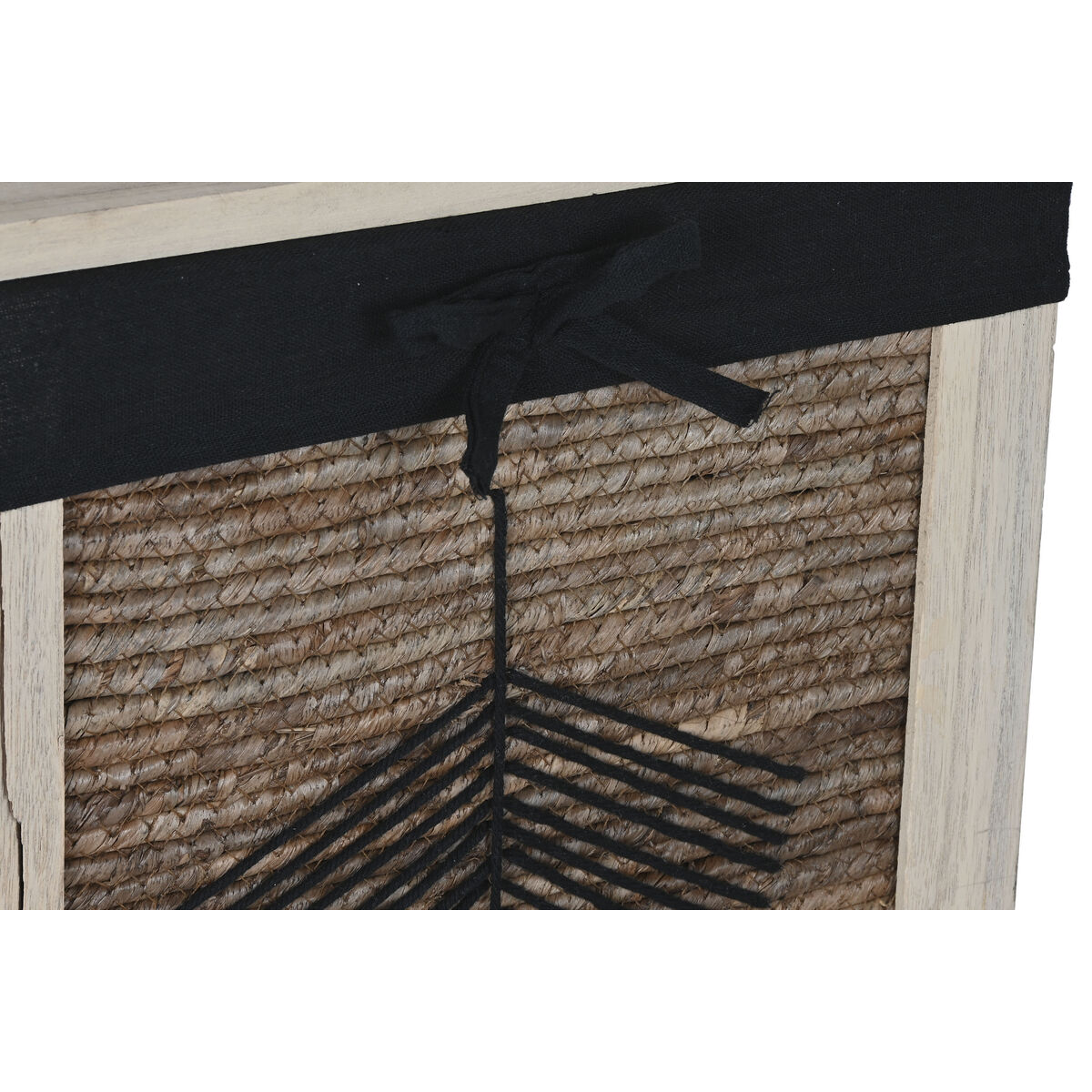 Tvättkorg Home ESPRIT Svart Naturell Trä 40 x 30 x 56 cm 5 Delar - 2