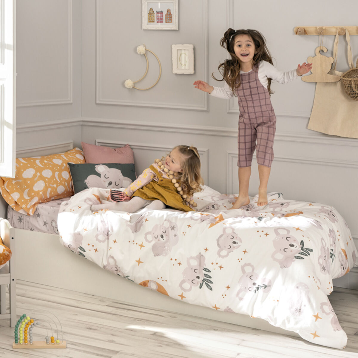 Täckslagsset HappyFriday Moshi Moshi Baby Koala Multicolour 2 Delar - 2