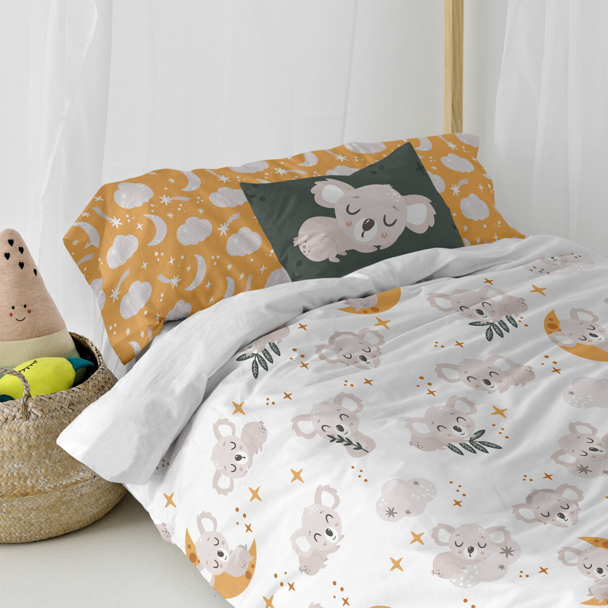 Täckslagsset HappyFriday Moshi Moshi Baby Koala Multicolour 2 Delar - 3