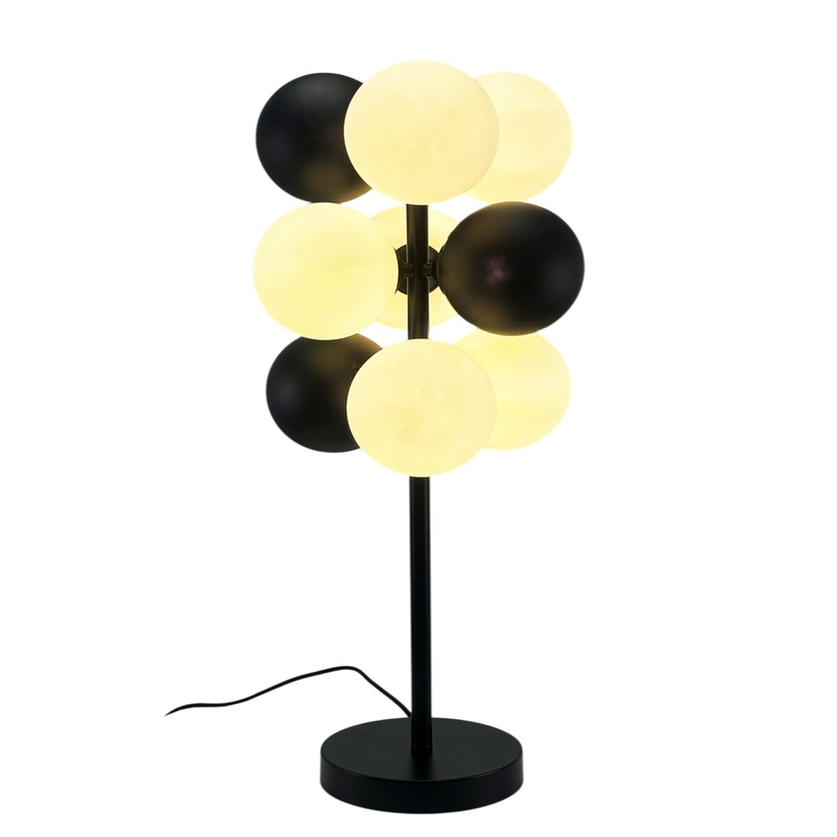 Bordslampa Home ESPRIT Vit Svart - 2