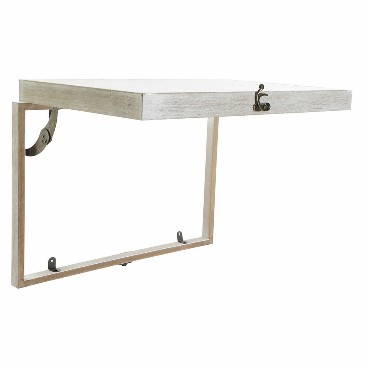 Nyckelskåp DKD Home Decor Beige Grå Kanvas Trä MDF 2 antal 46,5 x 6 x 31,5 cm - 5