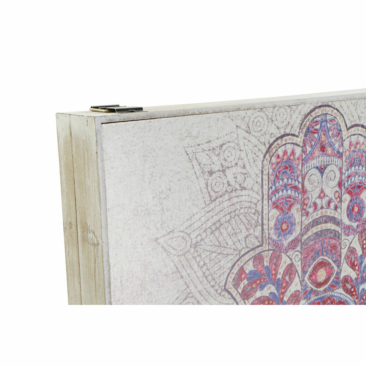Nyckelskåp DKD Home Decor Beige Grå Kanvas Trä MDF 2 antal 46,5 x 6 x 31,5 cm - 8