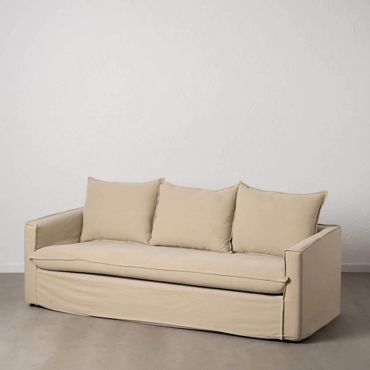 3-mans soffa Beige 220 x 95 x 90 cm - 2