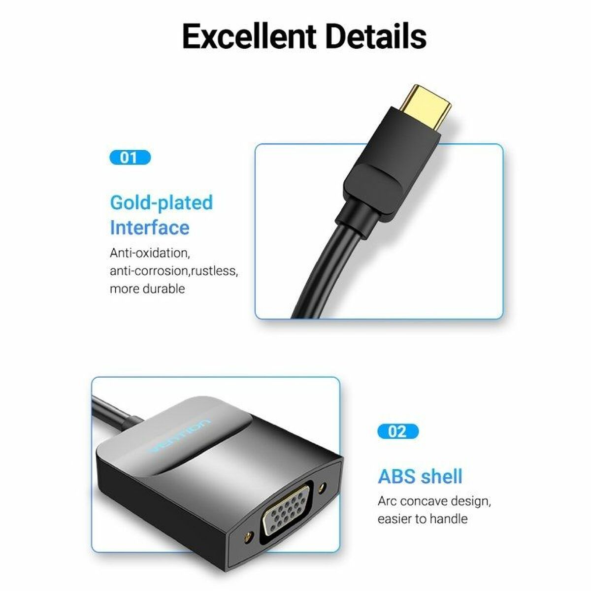 USB till VGA Adapter Vention TDDBB - 2