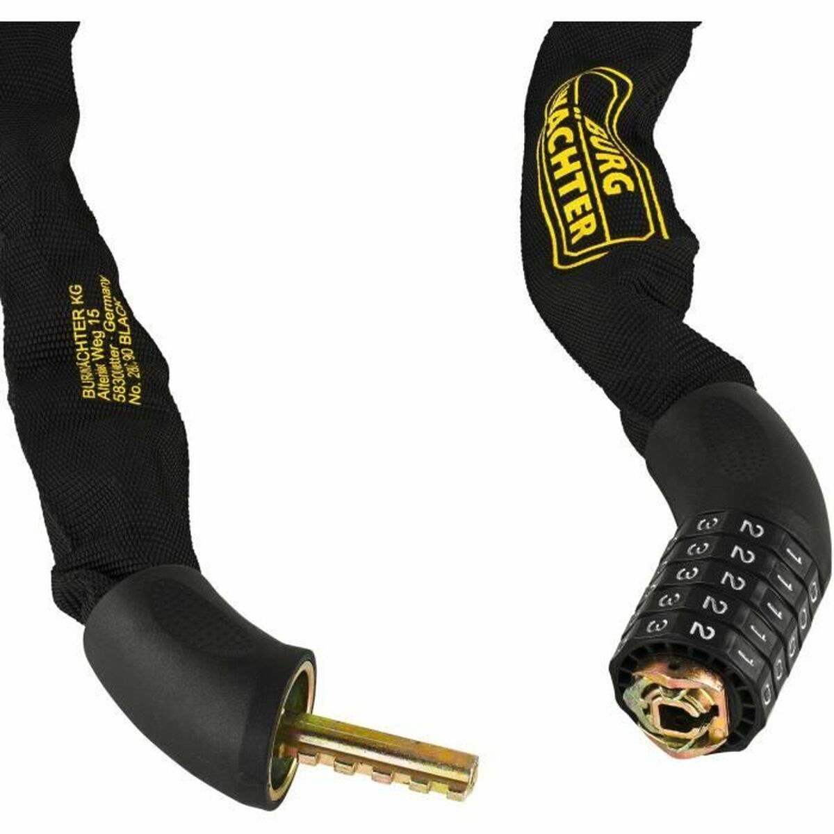 Hänglås med nyckel Burg-Wachter 280 C 90 BLACK Stål Rund - 4