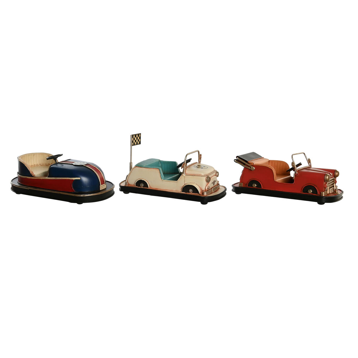 Prydnadsfigur DKD Home Decor Vit Röd Marinblå Vintage 23,5 x 11,5 x 10 cm (3 antal)