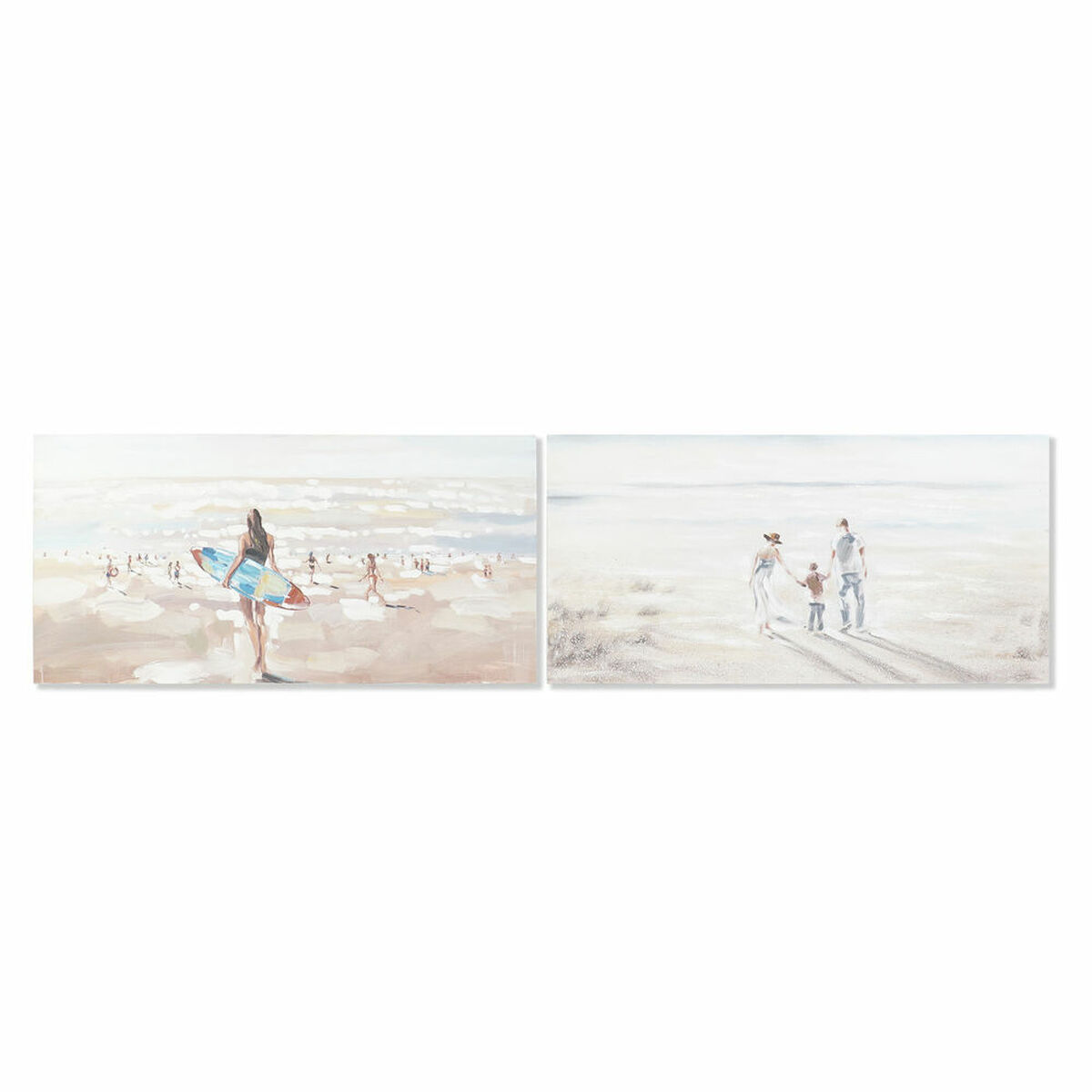 Tavla DKD Home Decor Strand 120 x 3,7 x 60 cm (2 antal) - 7