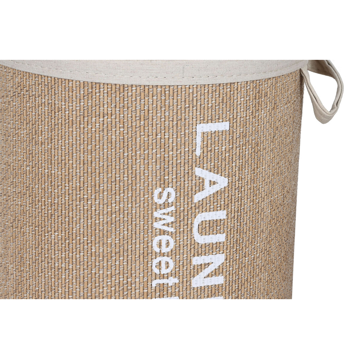 Tvättkorg Home ESPRIT Vit Naturell Bambu 40 x 40 x 53 cm 4 Delar - 3