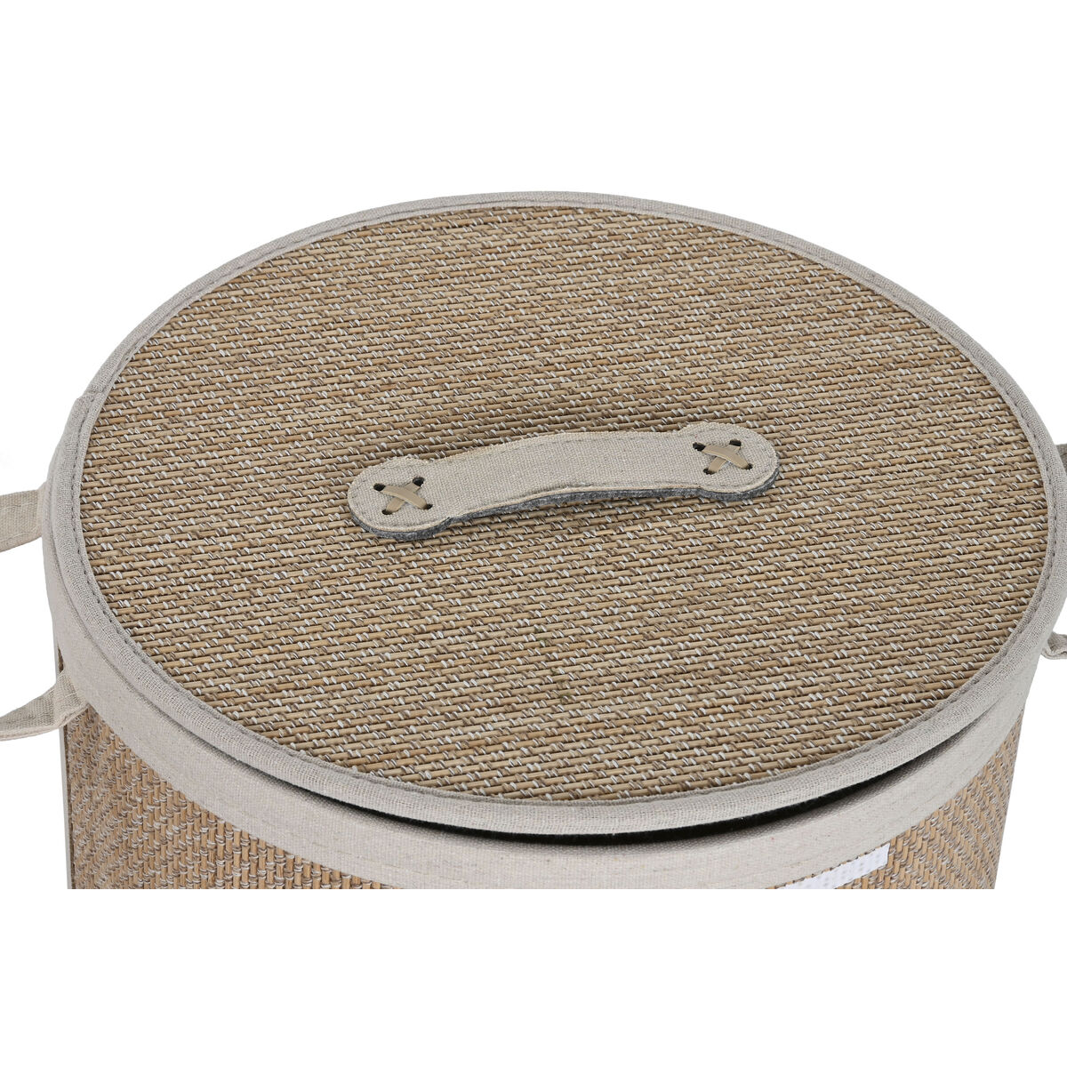 Tvättkorg Home ESPRIT Vit Naturell Bambu 40 x 40 x 53 cm 4 Delar - 2