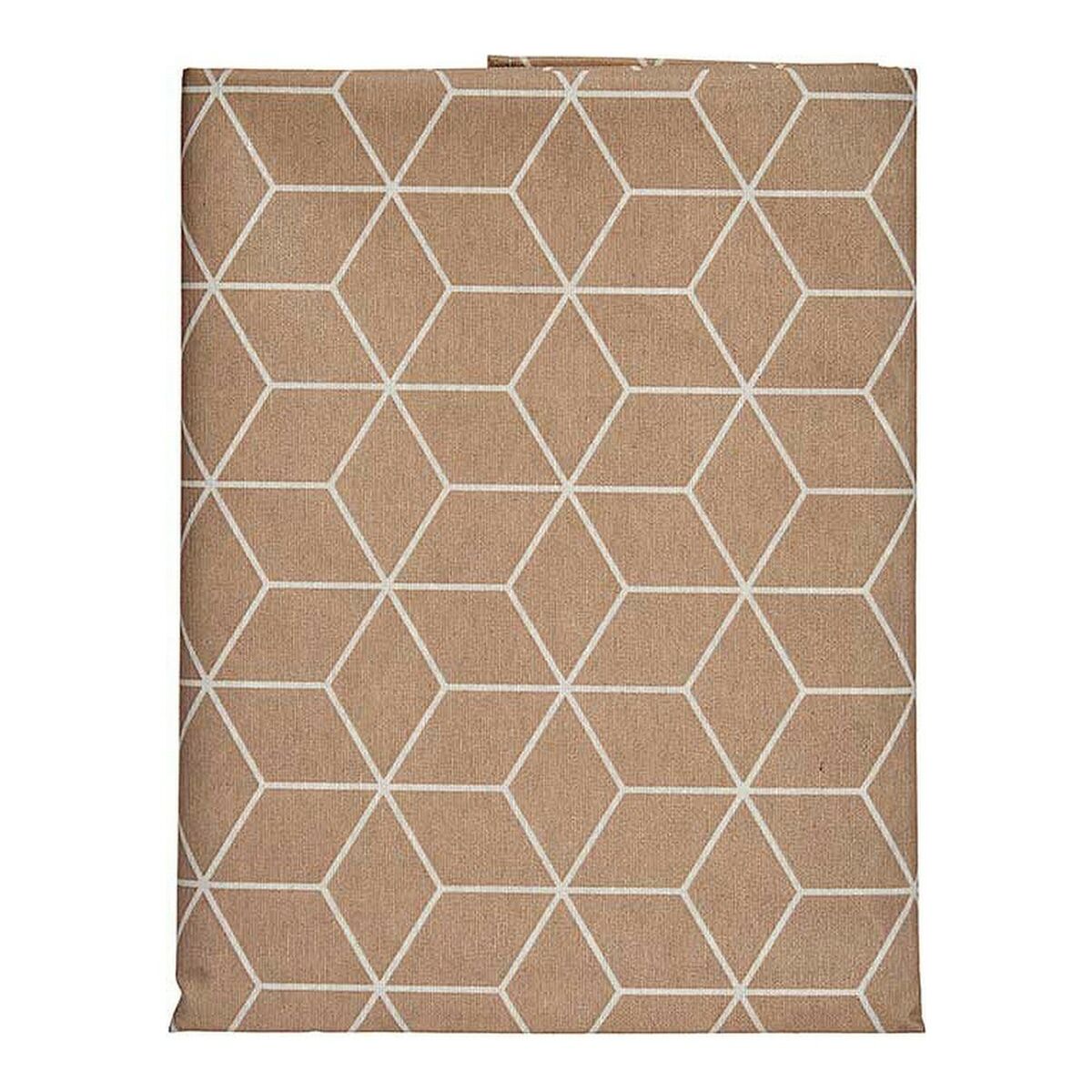Bordsduk Kinvara CUBIC-26195-3 Vit Beige Tunn kanvas