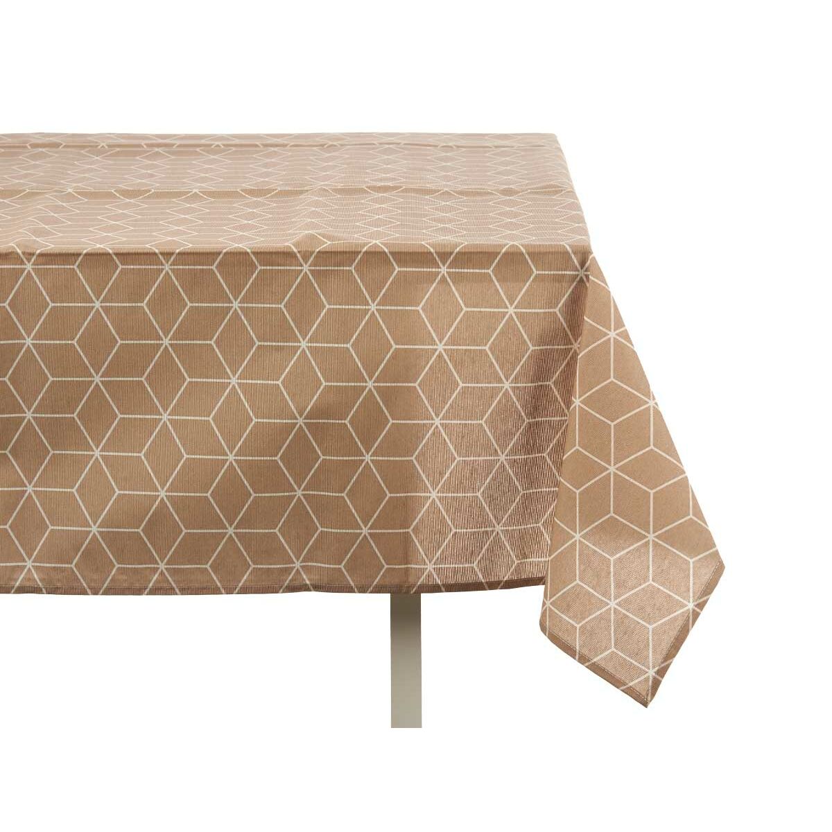 Bordsduk Kinvara CUBIC-26195-3 Vit Beige Tunn kanvas - 2