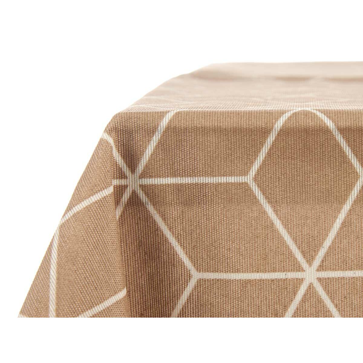 Bordsduk Kinvara CUBIC-26195-3 Vit Beige Tunn kanvas - 4