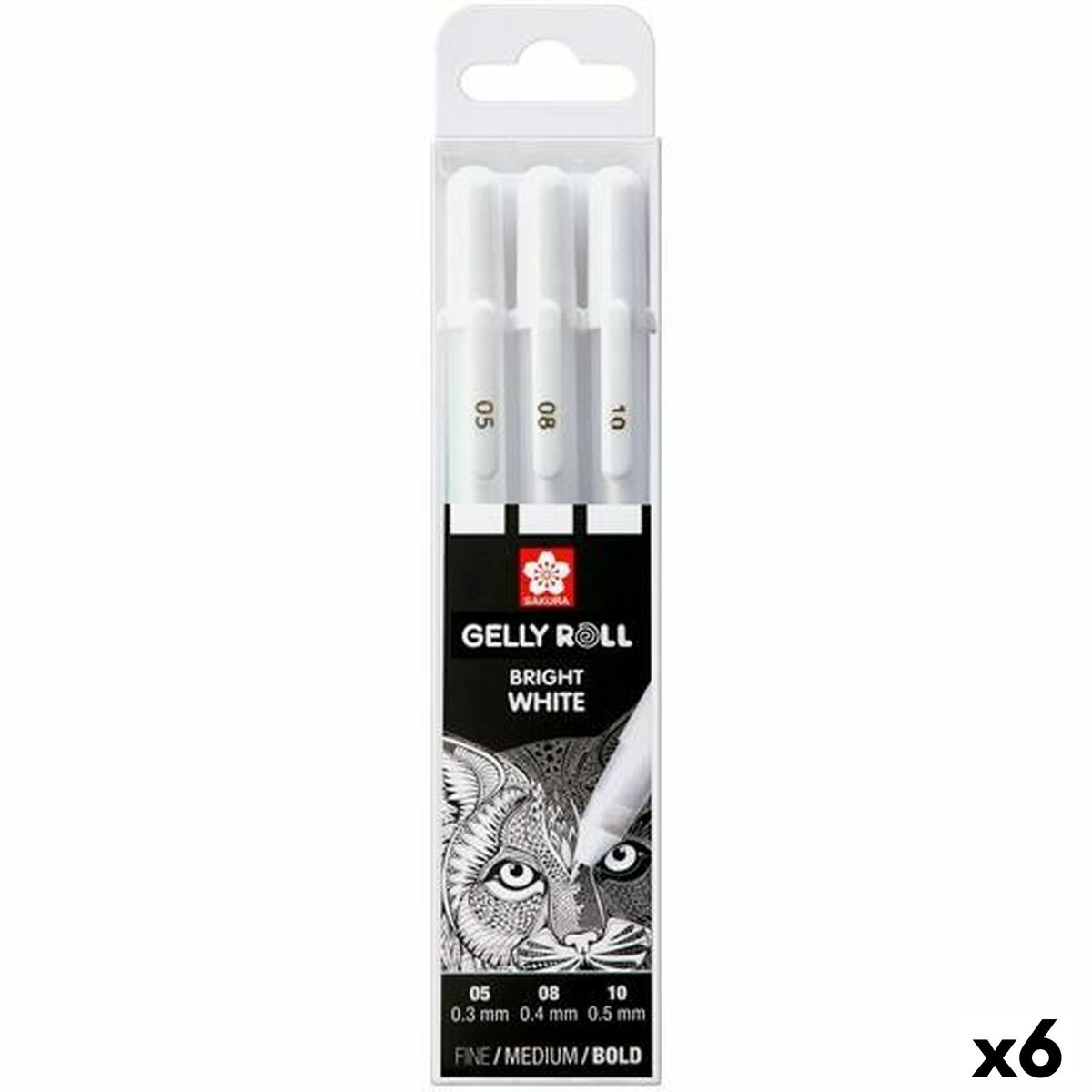 Pennset Talens GELLY  Vit (6 antal)